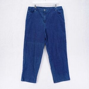 Hearts Of Palms Blue Denim Jeans‎ -18W- 38 / 29 High Rise Stretch Waist Ramie